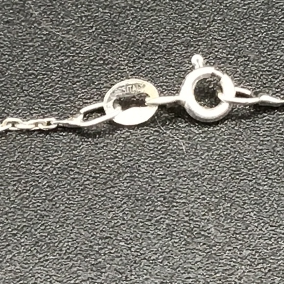 925 Sterling Silver Necklace Cat Pendant for Women/Girl Pink And Gray Crystals - Picture 5 of 7